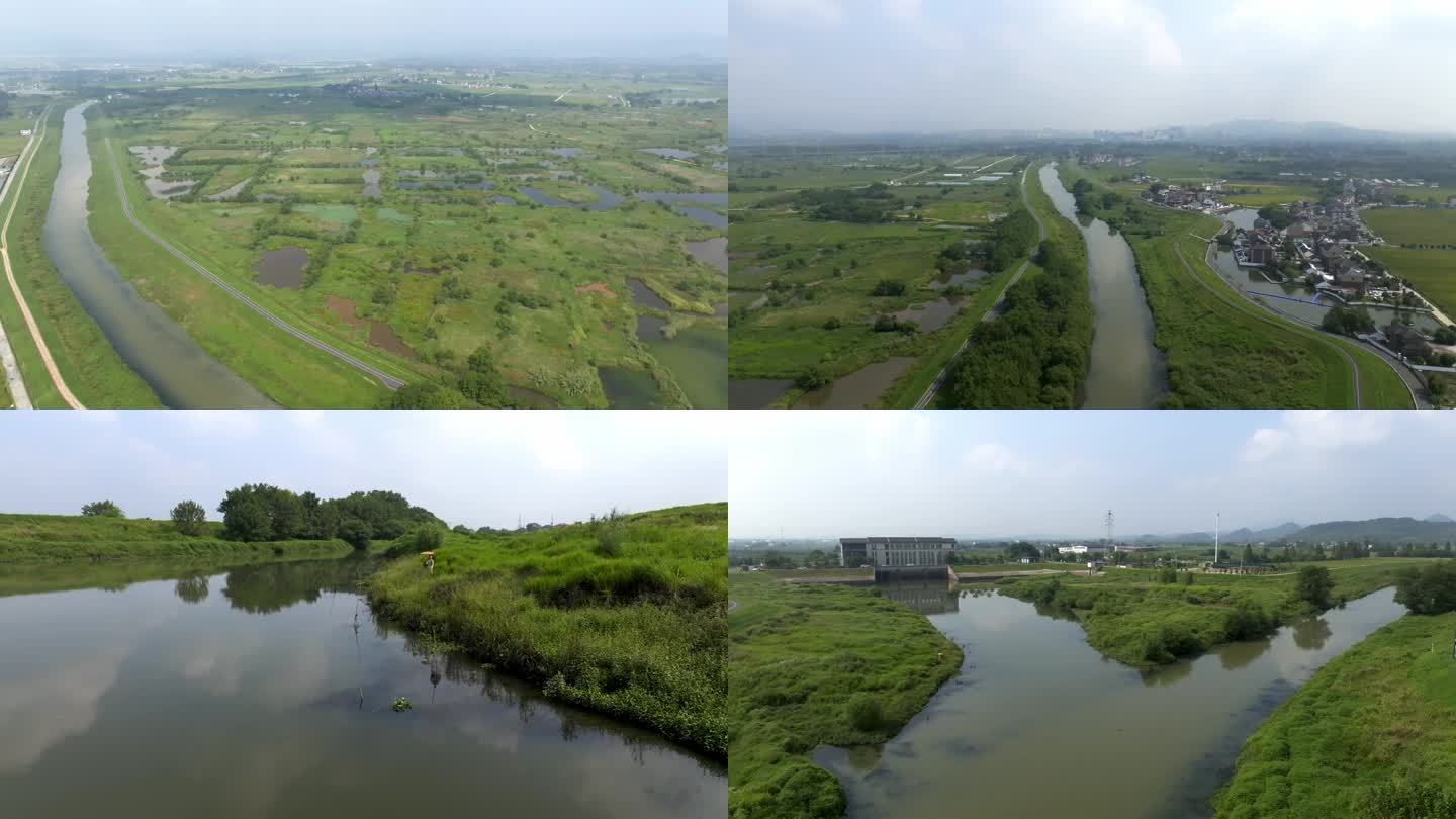 老余杭永安村溪塔村落塘埠航拍